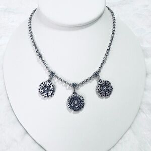 NWT, Brighton “Pierced Pansy” Flower Necklace